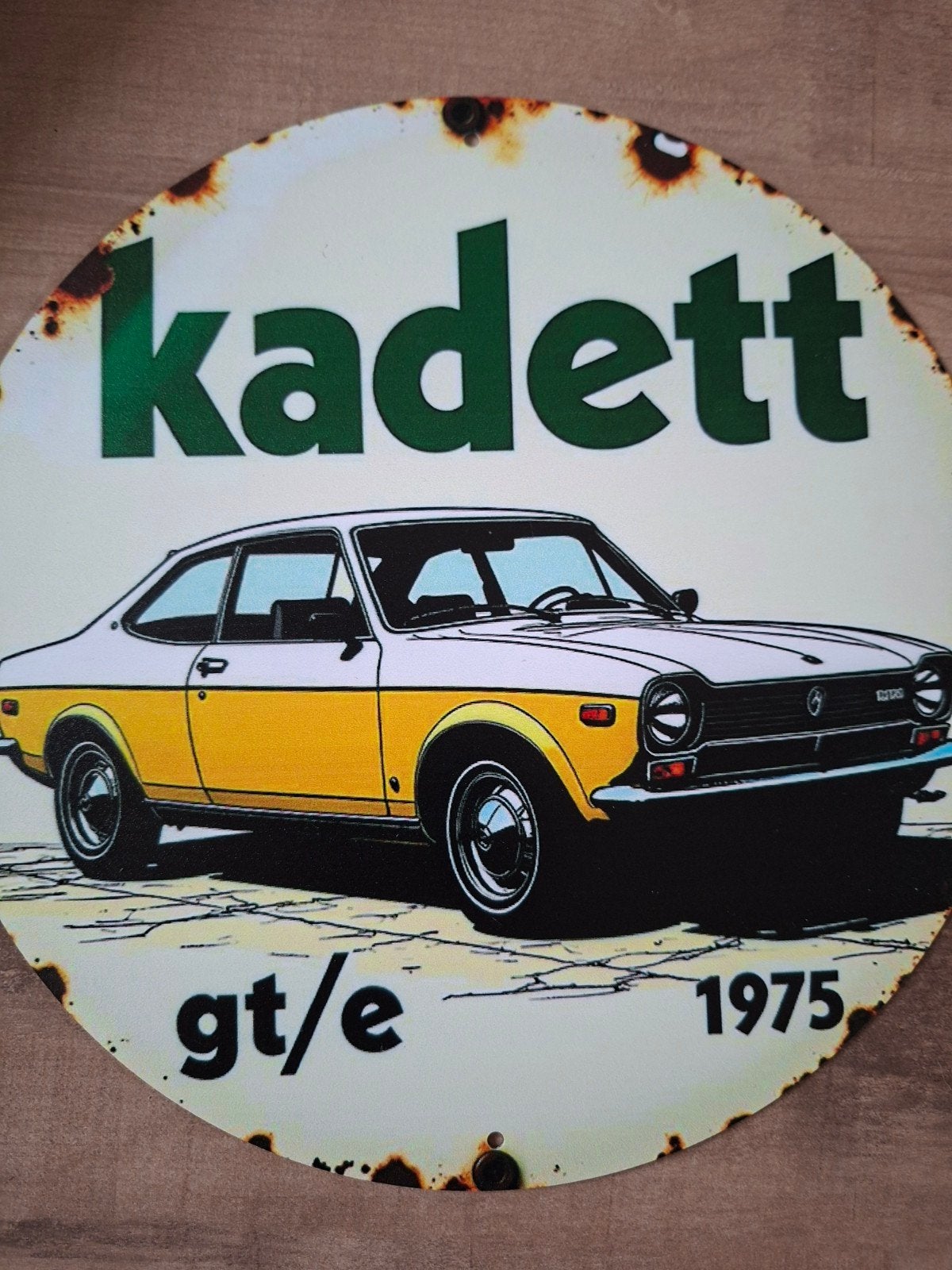Metalen bord Opel Kadett GT/E 1975 - 20 cm, Ophalen of Verzenden, Nieuw, Auto's