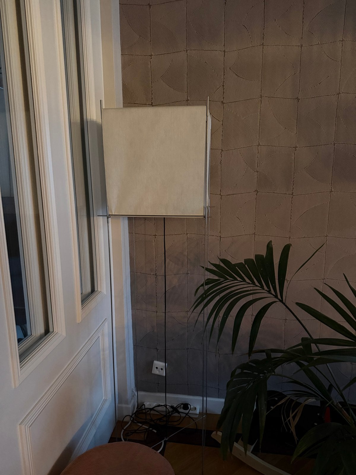 Lotek vloerlamp met kap - 120 cm + 40 cm, Ophalen, Zo goed als nieuw, Metaal, 100 tot 150 cm