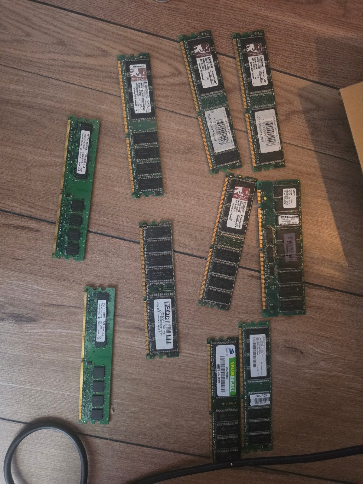 Partij vintage DDR1 / DDR2 RAM – Kingston Corsair PC3200 DDR, Ophalen of Verzenden, Gebruikt, DDR, Desktop
