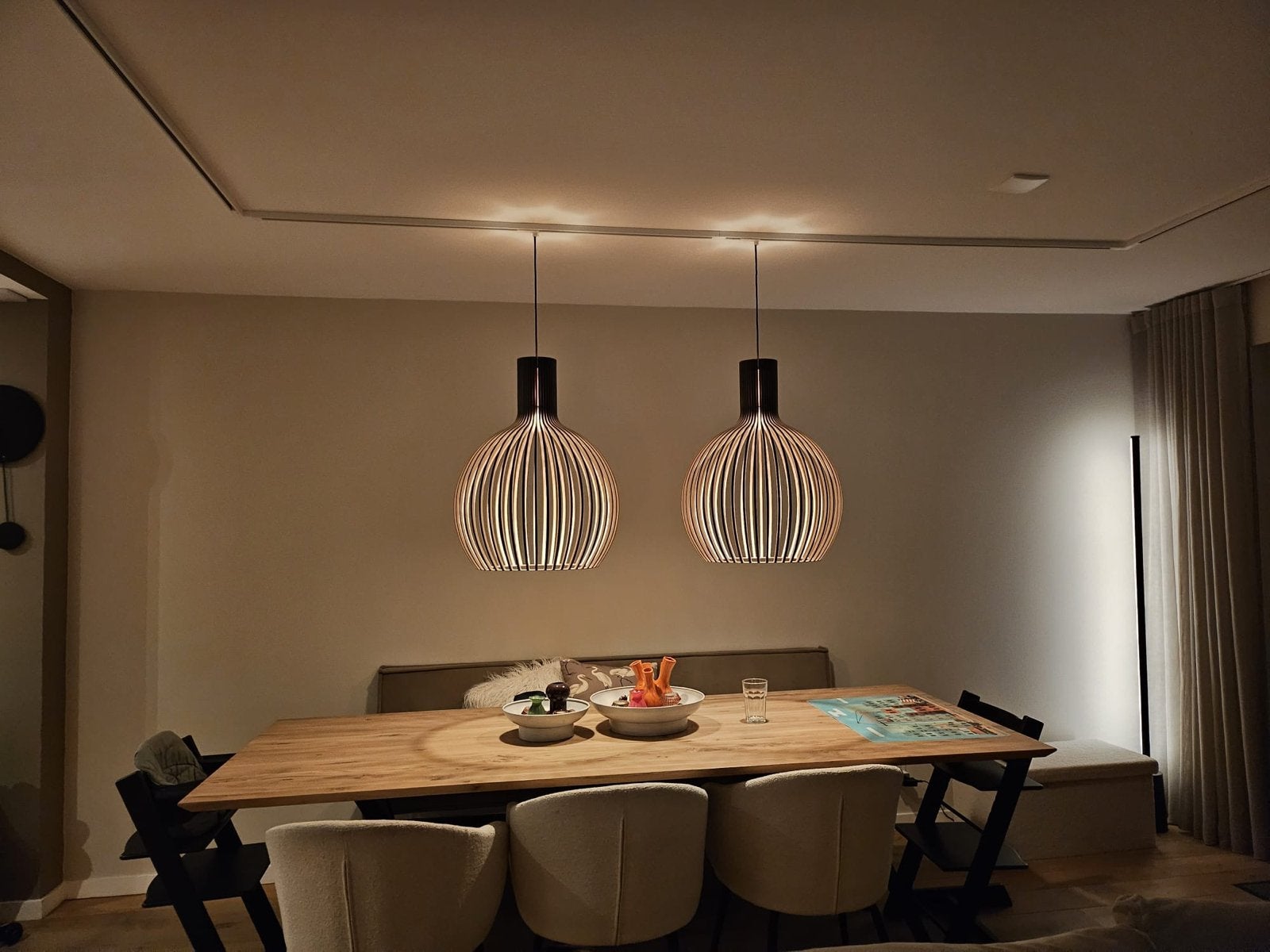 Secto Octo 4240 hanglamp, set zwart, Ophalen, Zo goed als nieuw, Hout, E27 (groot)