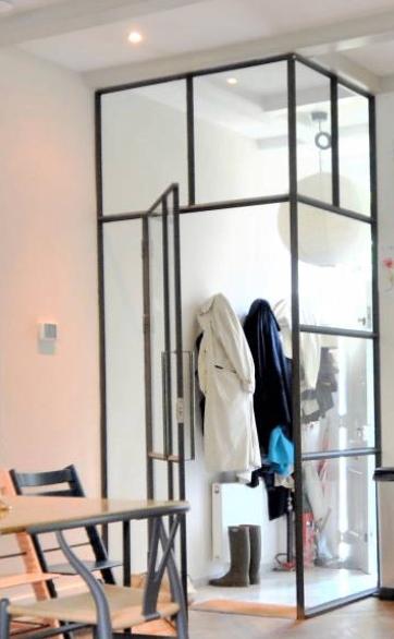 Taatsdeur | Stalen Pui - Deur, Doe-het-zelf en Verbouw, Deuren en Horren, Ophalen, Gebruikt, Binnendeur, Glas