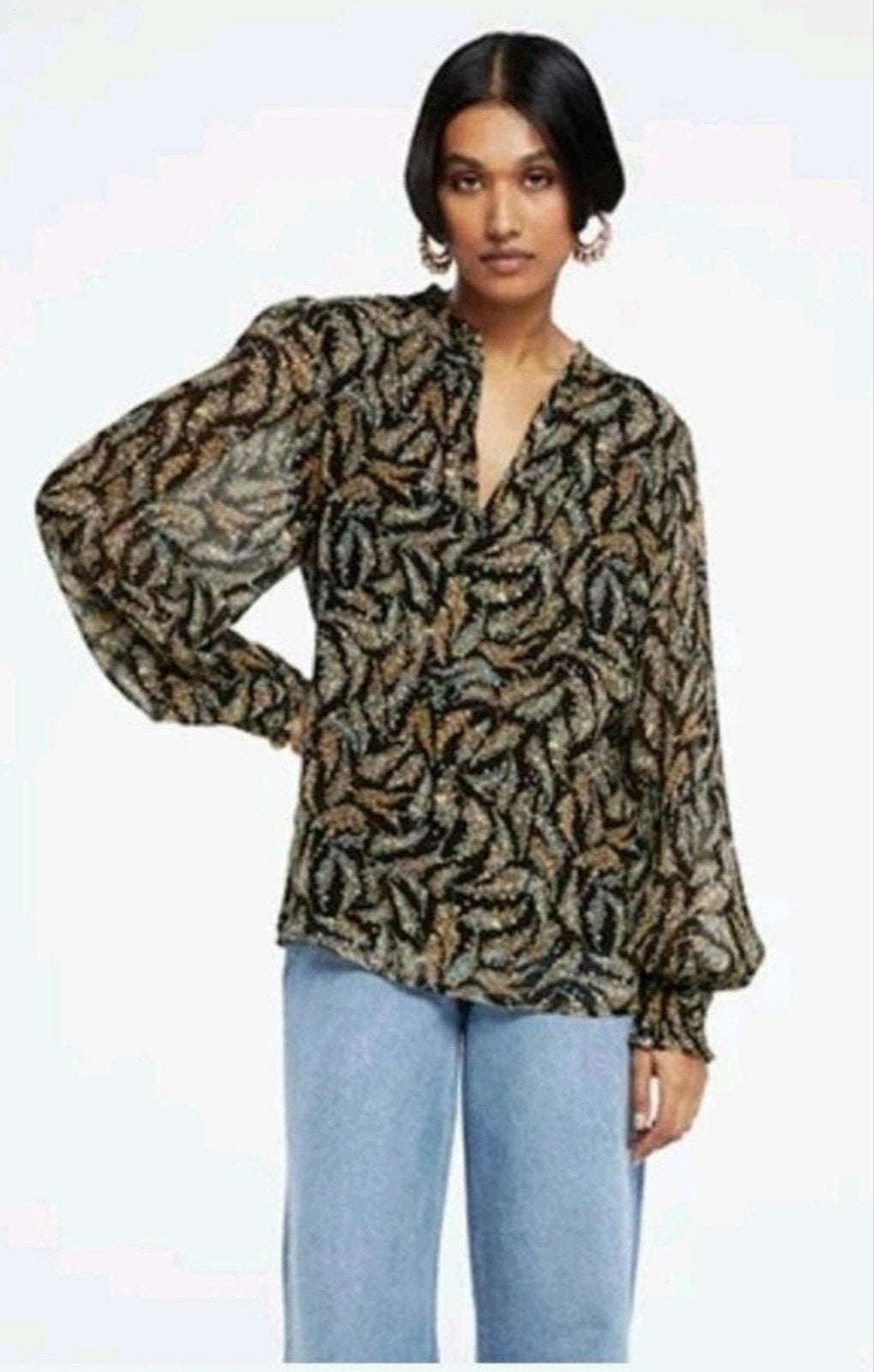 Fabienne Chapot Cliff Ruffle top/ blouse maat M *nieuw *, Fabienne Chapot, Ophalen of Verzenden, Nieuw, Maat 38/40 (M)