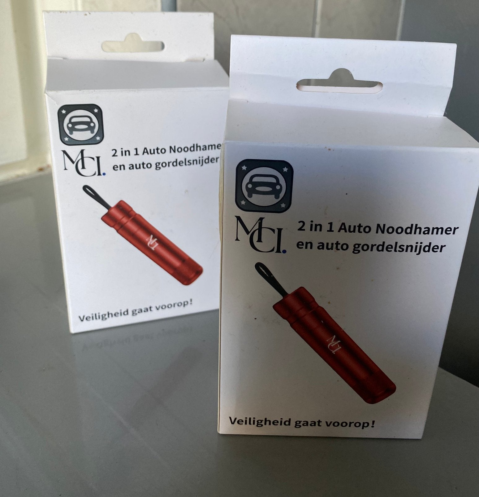 Nieuw! 2x MCI Noodhamer veiligheidshamer gordelsnijder auto, Ophalen of Verzenden, Nieuw