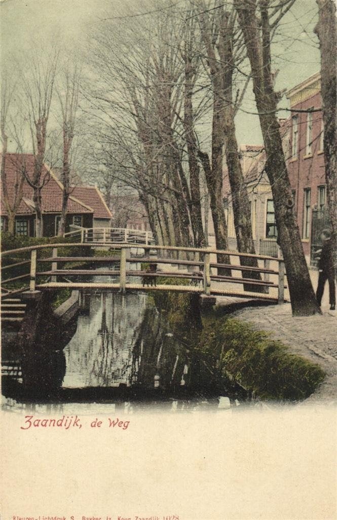 Zaandijk, de Weg - bruggetje - ongelopen, Verzenden, Voor 1920, Ongelopen, Noord-Brabant
