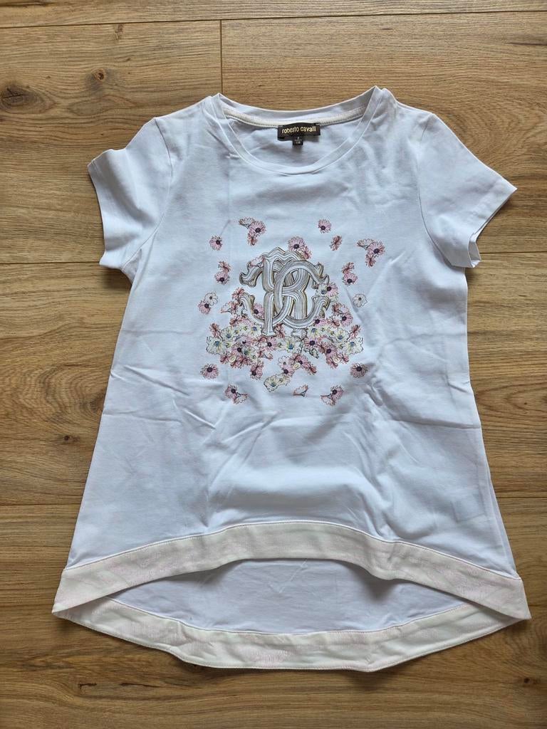 Tshirt Roberto Cavalli, maat 8, Meisje, Ophalen of Verzenden, Zo goed als nieuw, Shirt of Longsleeve