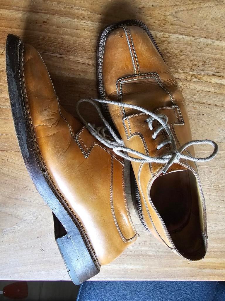 Santoni Hoge Kwaliteit Heren Schoenen - Maat 7,5 F, Bruin, Ophalen of Verzenden, Santoni, Gedragen