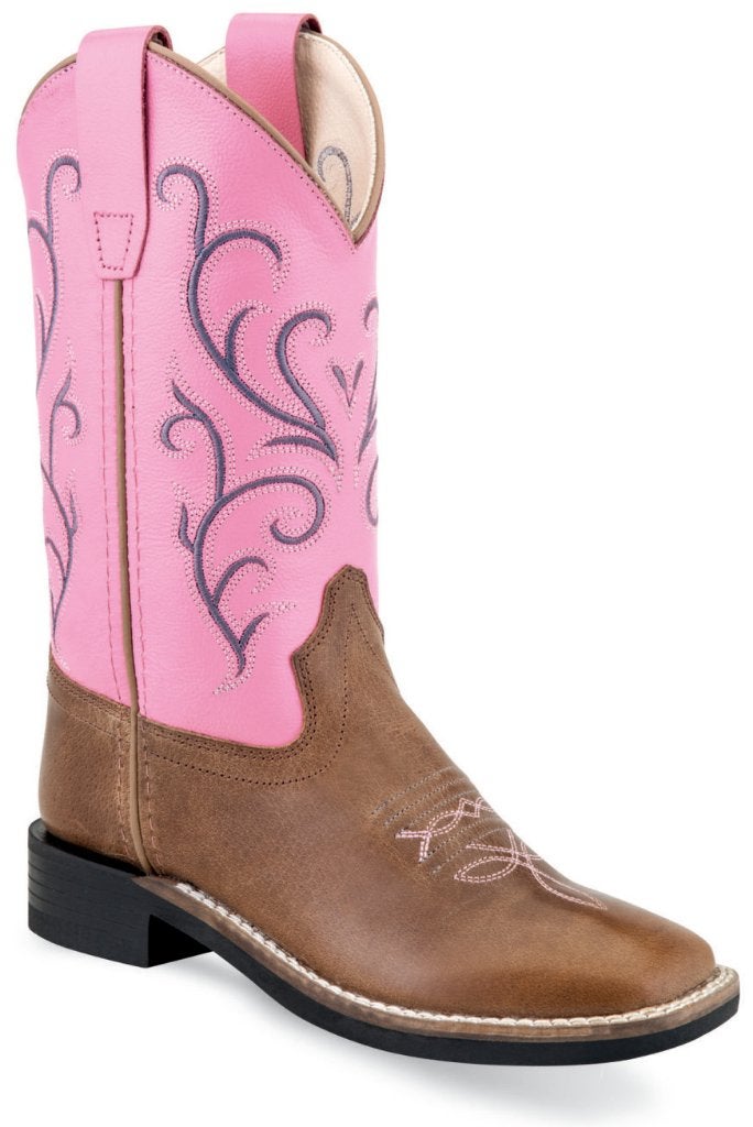 Kinder meisjes western cowboy laarzen echt leder roze bruin, Meisje, Schoenen, Nieuw, Ophalen of Verzenden