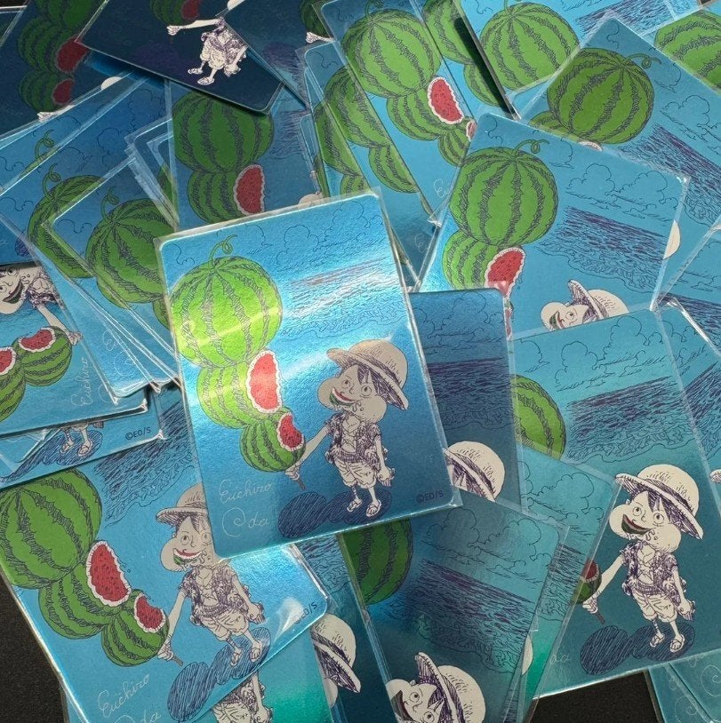 One piece Monkey d Luffy promo card Summer Comics Natsu, Ophalen of Verzenden, Nieuw, Losse kaart, Foil