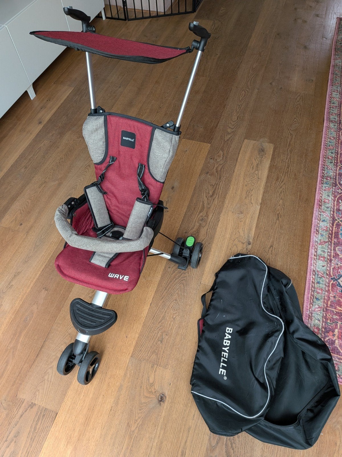 Babyelle Wave Compacte Buggy - Rood/Grijs, Ophalen, Gebruikt, Overige merken, Zonnekap