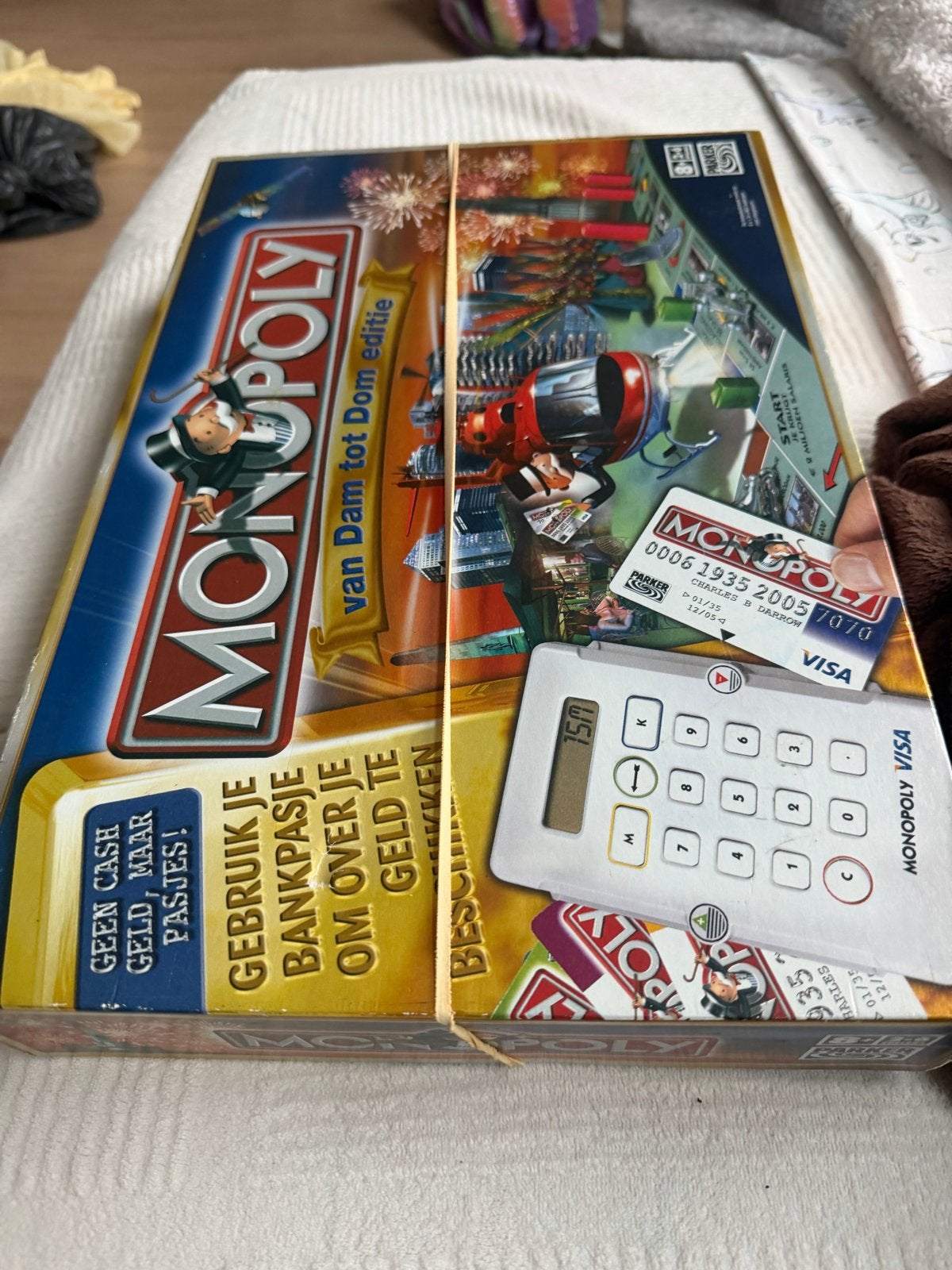 Monopoly van Dam tot Dom editie met bankpasjes, Drie of vier spelers, Ophalen of Verzenden, Gebruikt