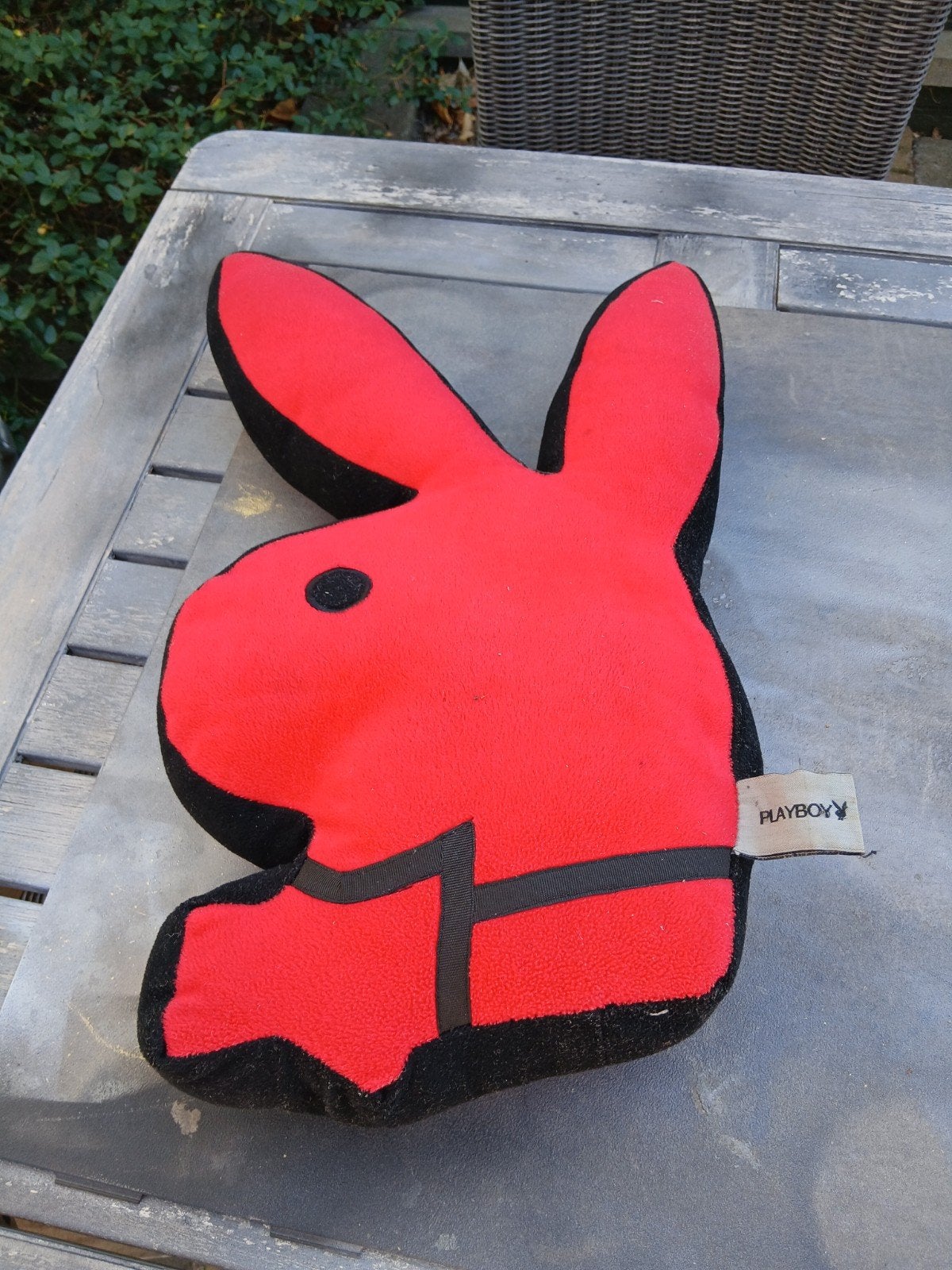 Playboy Konijn Knuffel Rood Zwart, Gebruikt, Overige merken, Overige karakters, Konijn