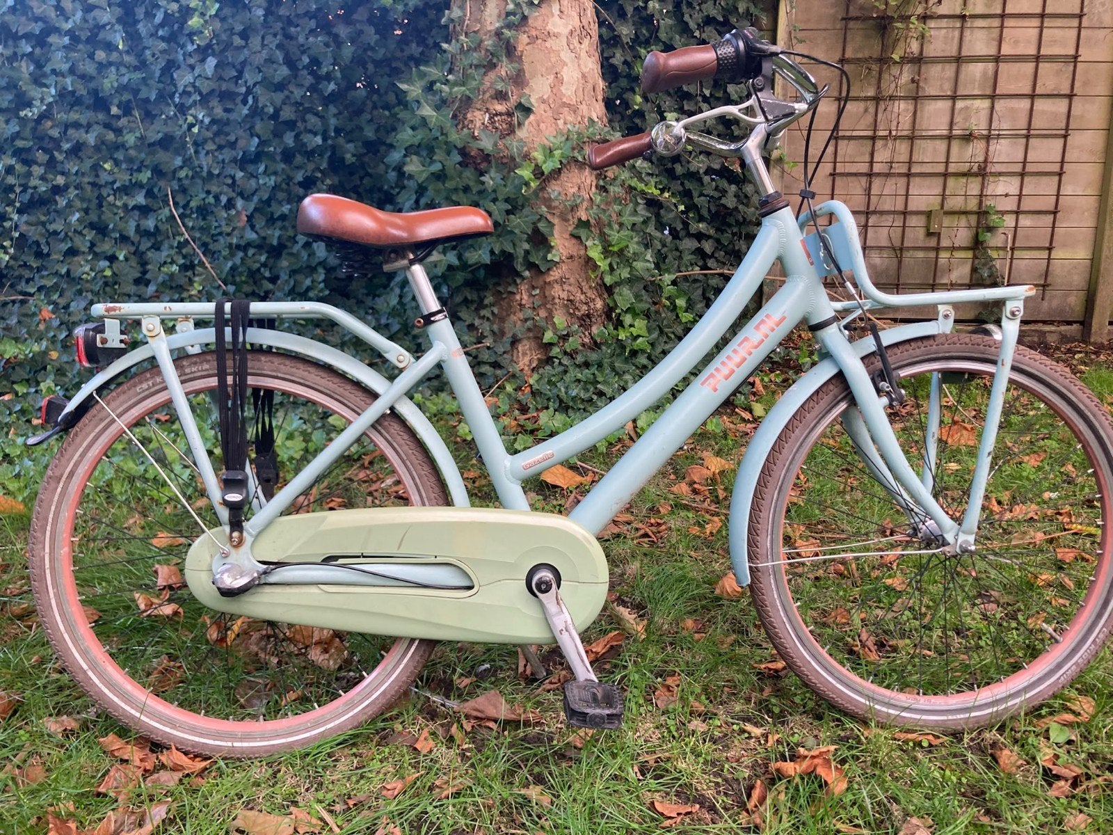 Gazelle Puur NL meisjesfiets - Lichtblauw, 3 Versnellingen, Fietsen en Brommers, Ophalen, Terugtraprem, 22 inch, Gebruikt