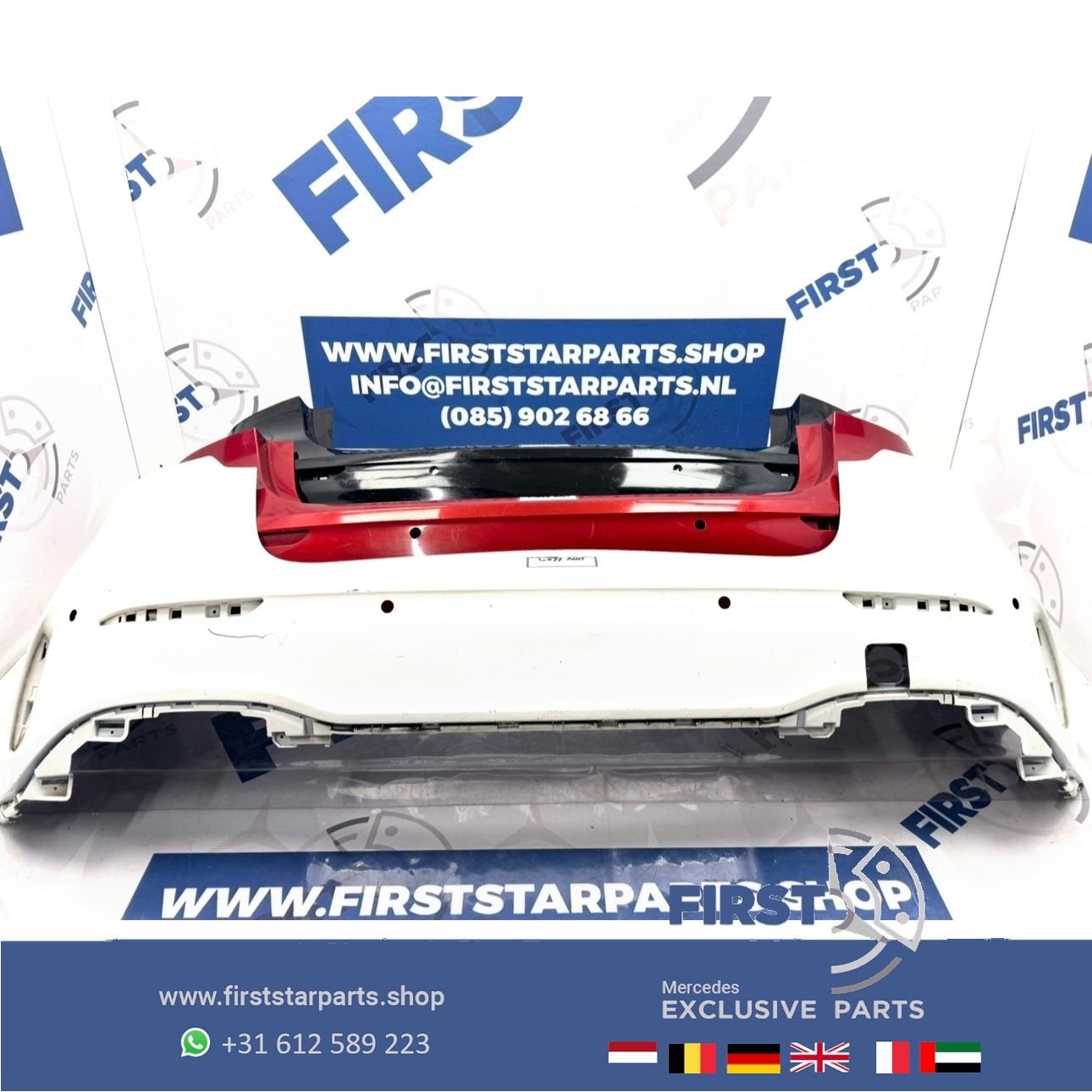 A1778851301 W177 ACHTERBUMPER A KLASSE AMG BUMPER ZWART/WIT/, Gebruikt, -, Ophalen of Verzenden, Achter