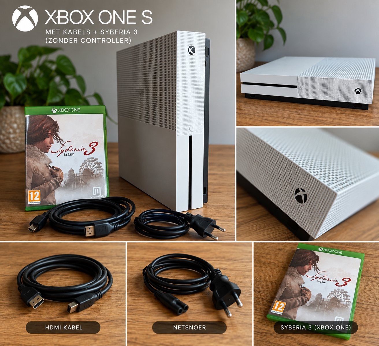 Xbox One S 1TB + Syberia 3 + kabels, Spelcomputers en Games, Gebruikt, 1 speler, Vanaf 12 jaar, Ophalen