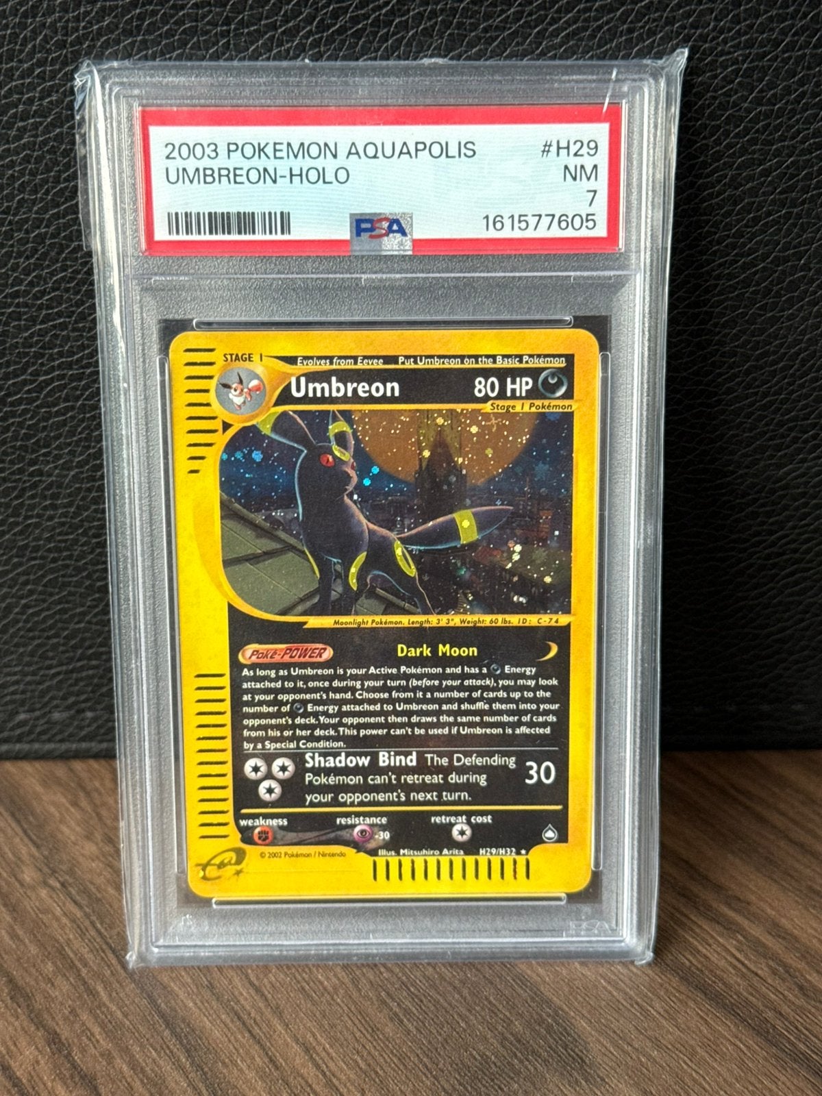 Umbreon Aquapolis holo PSA 7 Pokemon kaart, Ophalen, Zo goed als nieuw