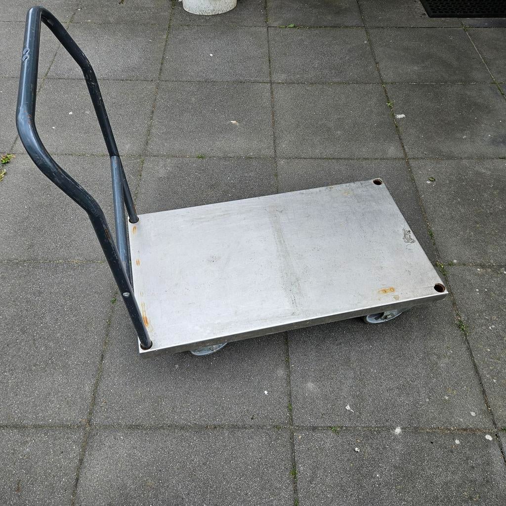 Professionele plateauwagen / transportkar 92x51x95cm, Doe-het-zelf en Verbouw, Transportwagens, Ophalen, Gebruikt, Transportkar