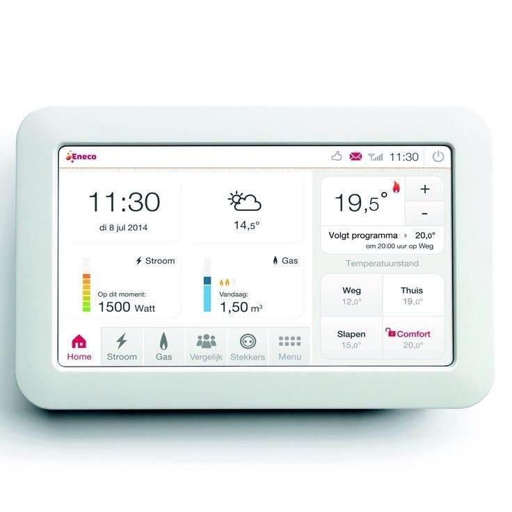 Eneco Toon thermostaat met sensoren, Ophalen of Verzenden, Slimme thermostaat, Gebruikt