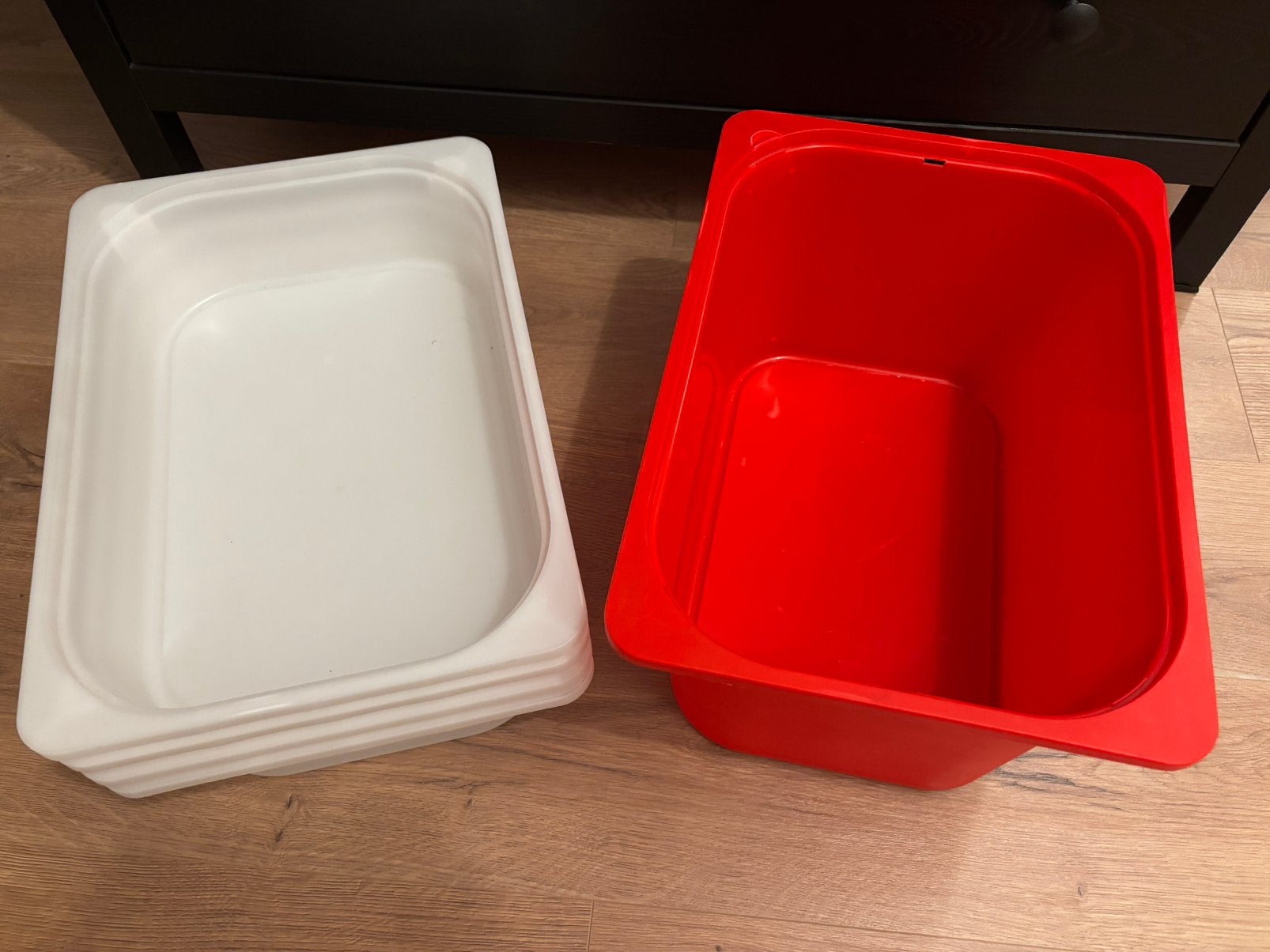 Set van 5 IKEA Trofast bakken (4 small en 1 medium), Huis en Inrichting, Ophalen of Verzenden, Zo goed als nieuw, Kunststof
