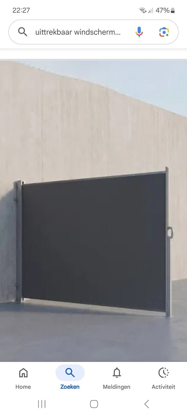 Nieuw Uittrekbaar Windscherm Antracietgrijs 180x300cm, Ophalen