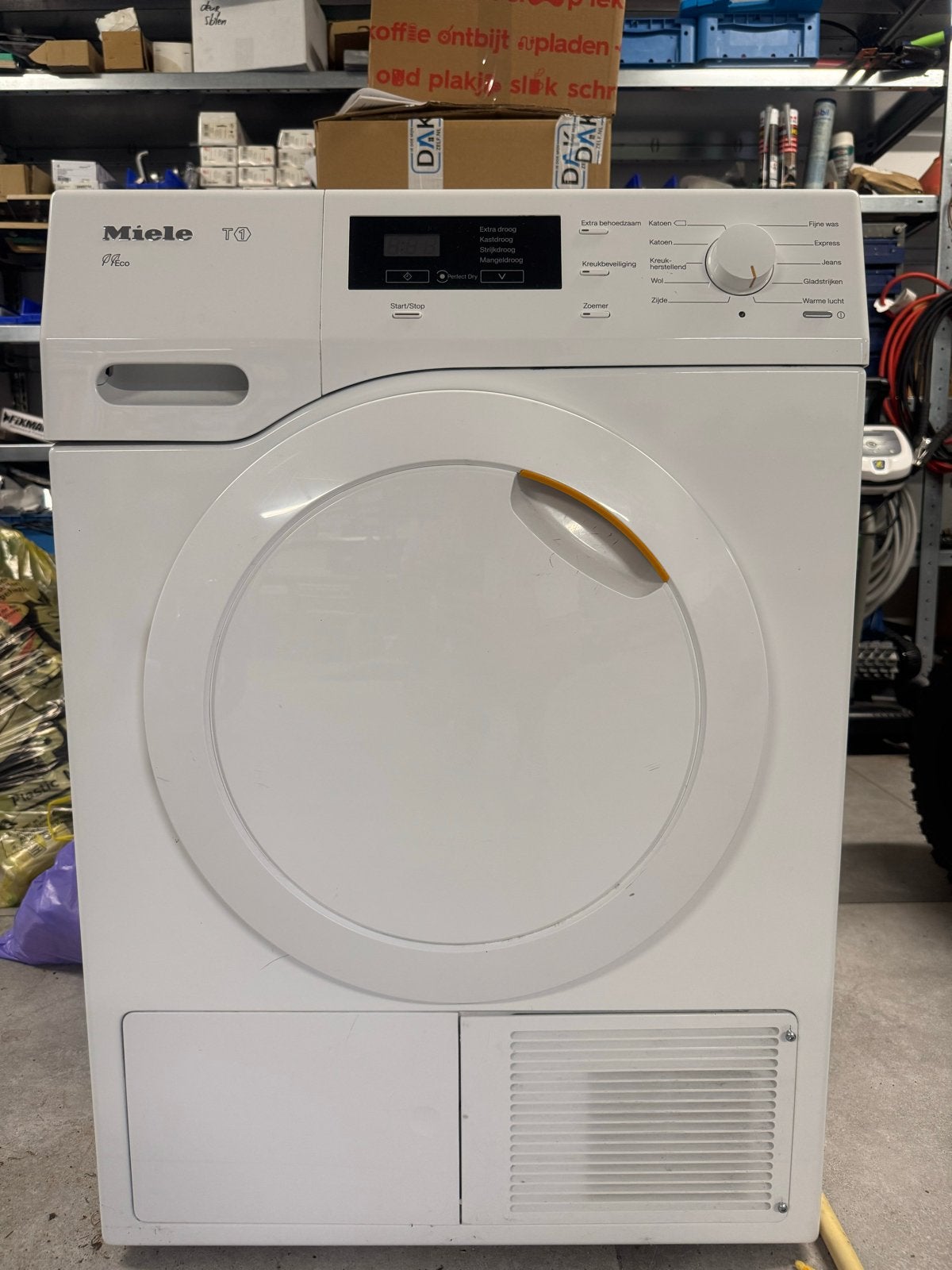 Miele T1 Droger - Achterlager piept, verder in goede staat, Ophalen, Gebruikt, Voorlader, Overige typen