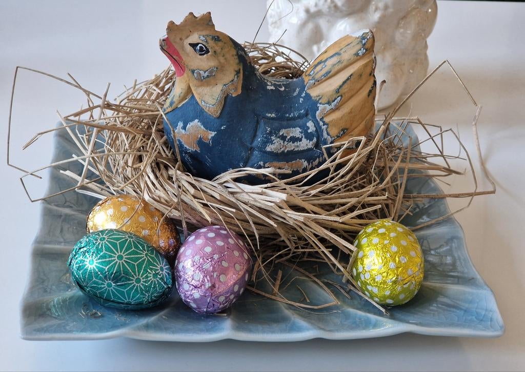 Pasen - prachtige vierkante schaal, mooi voor paasdecoratie, Ophalen