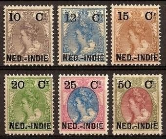 Ned-Indie NVPH nr 31/6 ongebruikt Hulpuitgifte 1900, Postzegels en Munten, Postzegels | Nederlands-Indië en Nieuw-Guinea, Ophalen of Verzenden