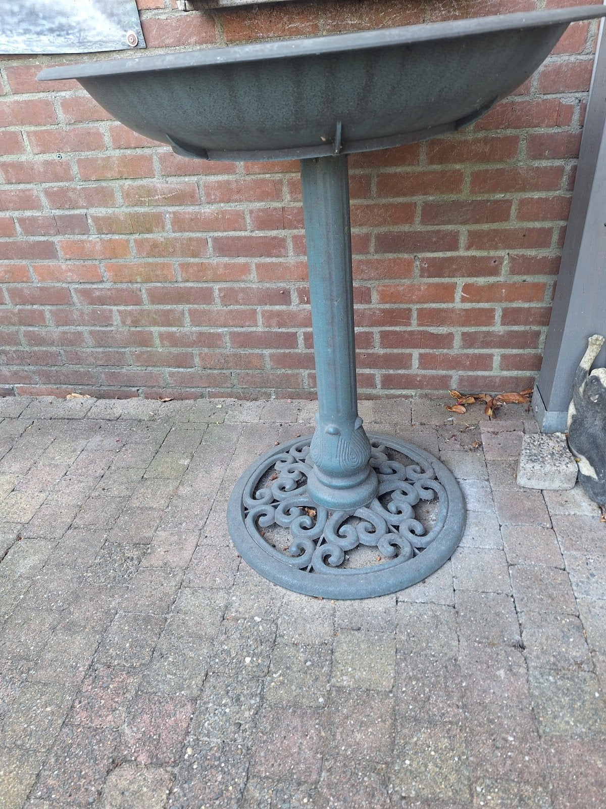 plastic bloembak  ., Ophalen, Kunststof, Gebruikt, Rond
