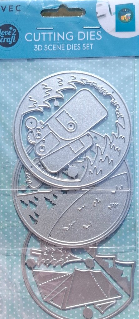 Cutting Dies Snijmal Embossing 36 Scene Set Caravan Tent, Onbekend@voorbeeld.com, Nieuw, Ophalen of Verzenden, Pons of Mal