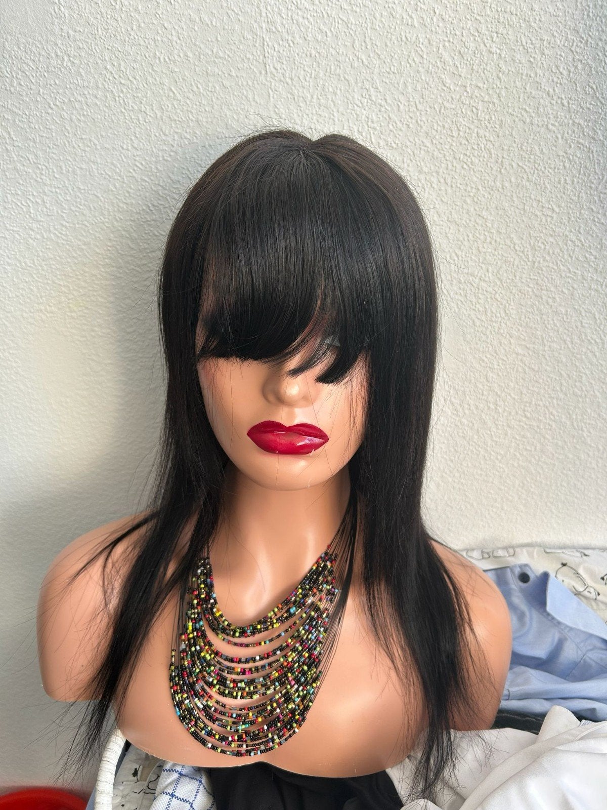 14 inch bang wig / pruik 100% menselijke haar, Ophalen of Verzenden, Nieuw, Pruik of Haarverlenging