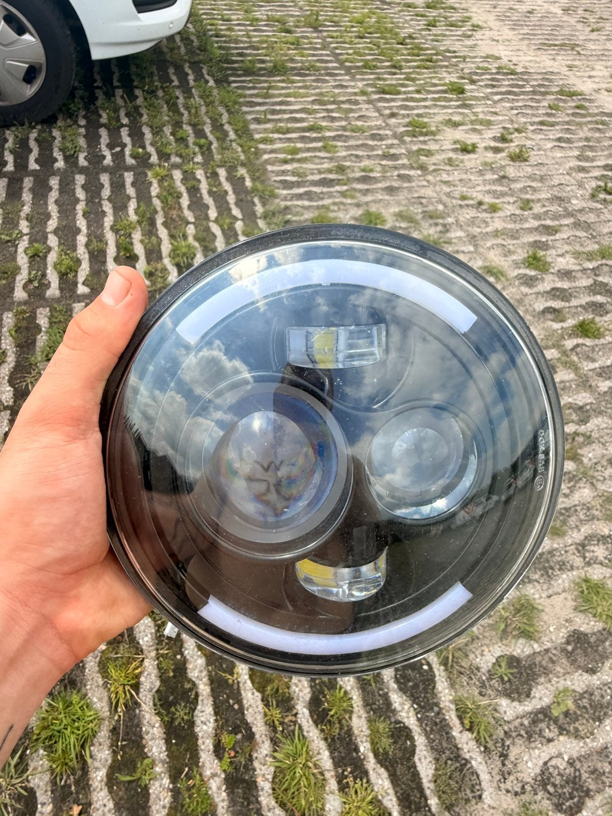 Ronde LED scooter koplamp – nieuw, nooit gebruikt, Ophalen of Verzenden, Nieuw, Koplamp