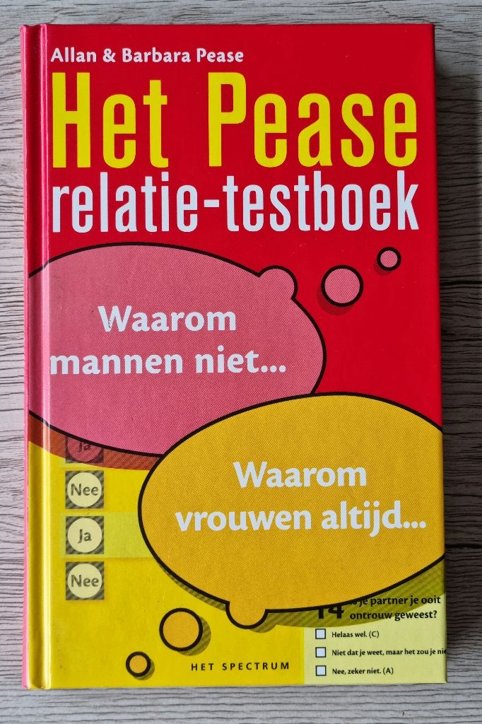 Het Pease relatie-testboek, Ophalen of Verzenden, Zo goed als nieuw