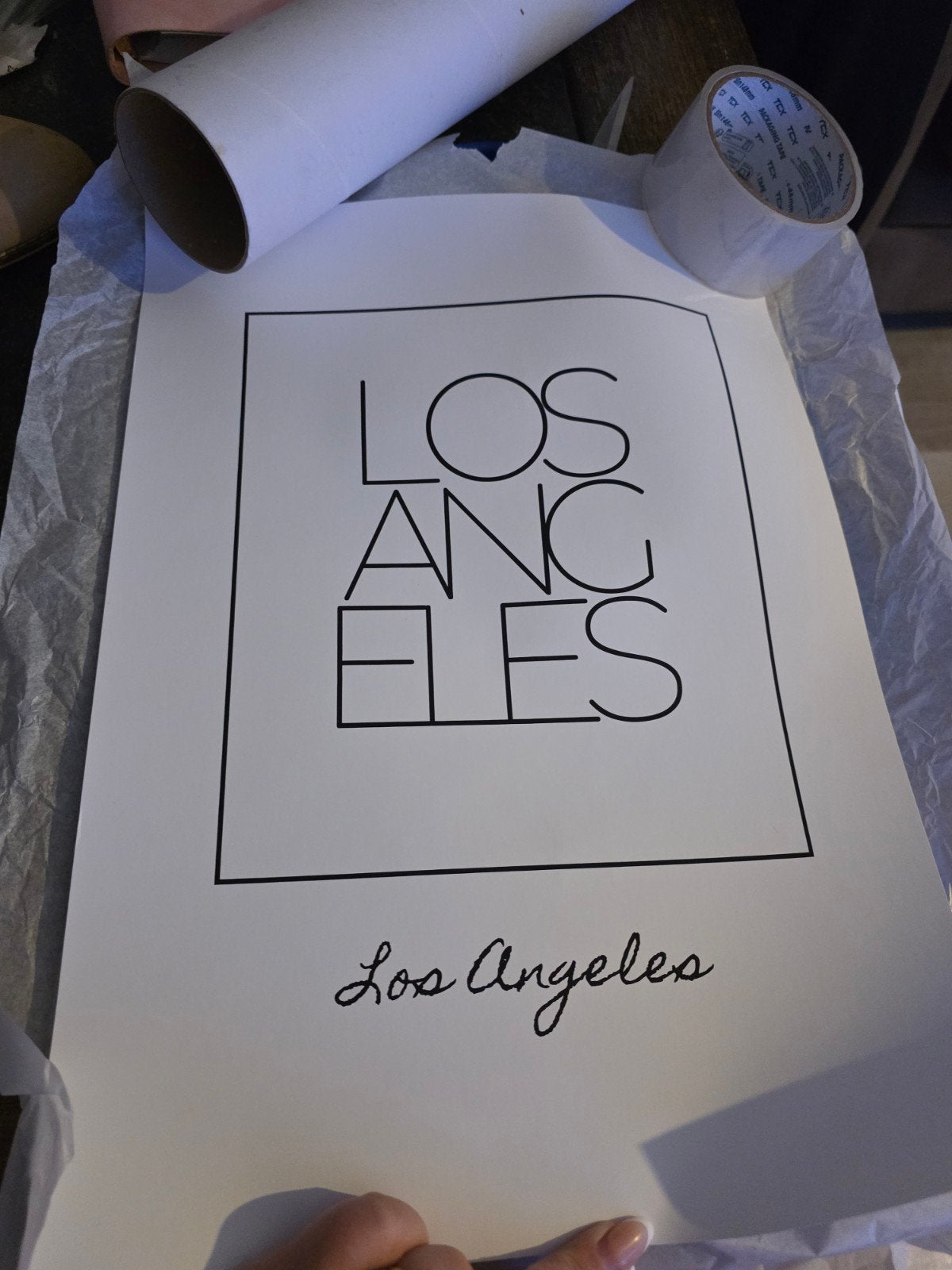 Los Angeles Poster - Stijlvolle Wanddecoratie, 50 – 75, Minder dan 50 cm, Nieuw, Ophalen of Verzenden