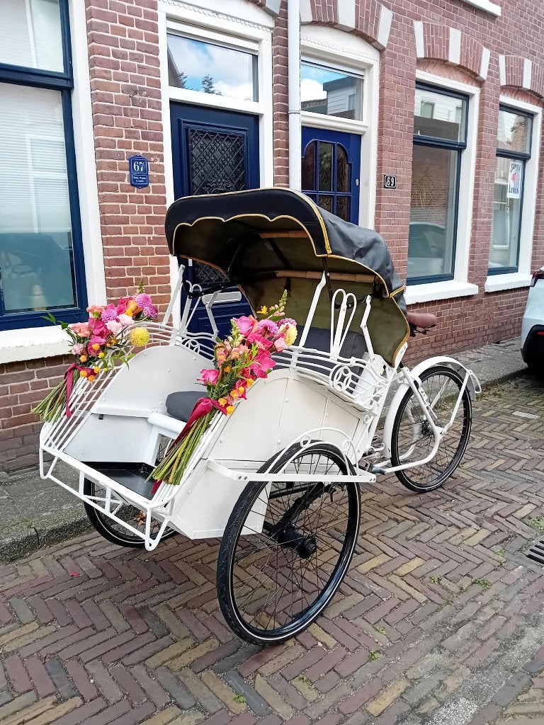 Te koop een riksja, Indonesische becak, fietstaxi, Overige merken, Gebruikt, 3 kinderen, Velgrem