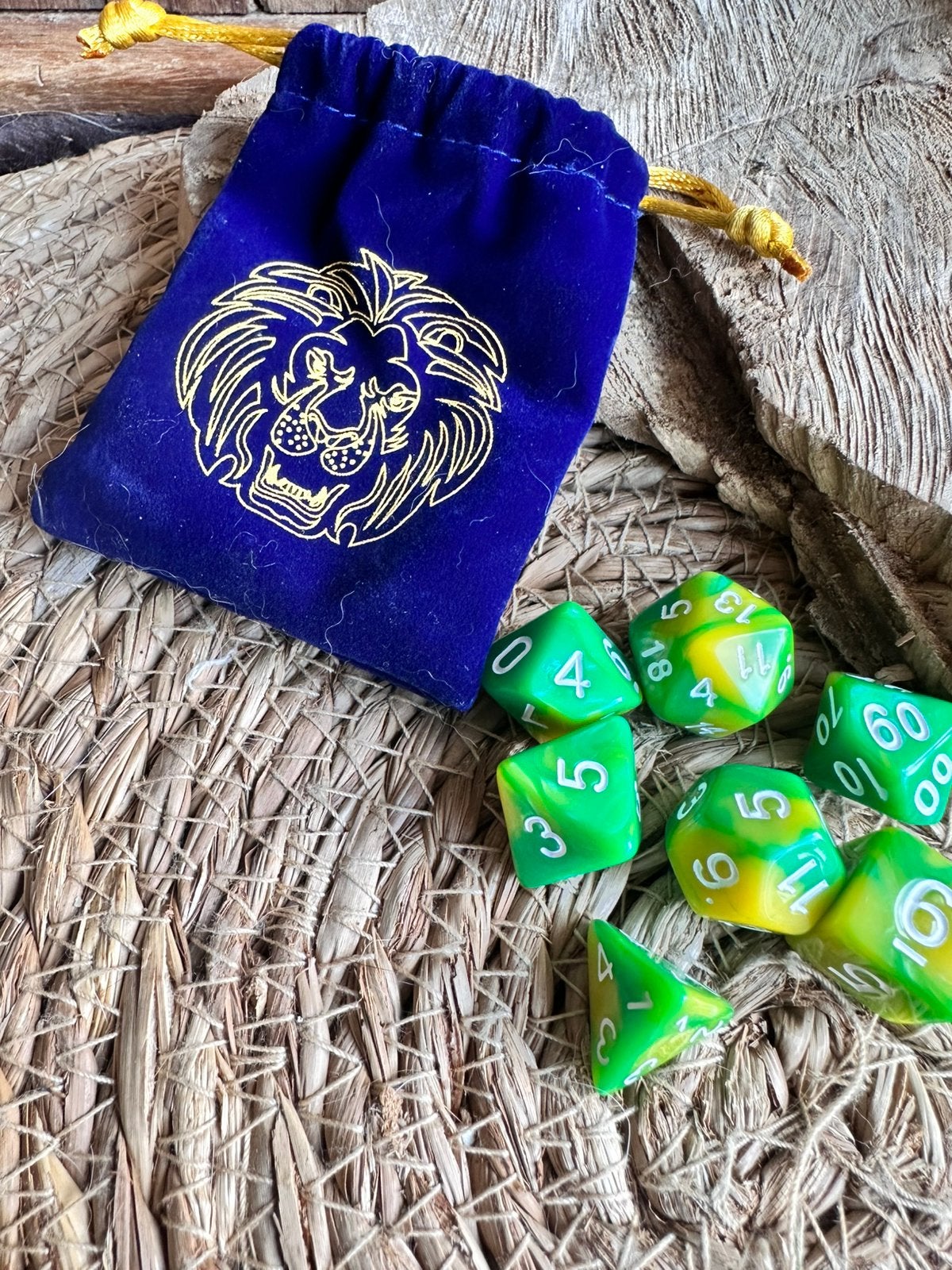 DND dice / Groen - geel / dobbelstenen / RPG / D&D / nieuw, Ophalen of Verzenden, Nieuw, Overige soorten