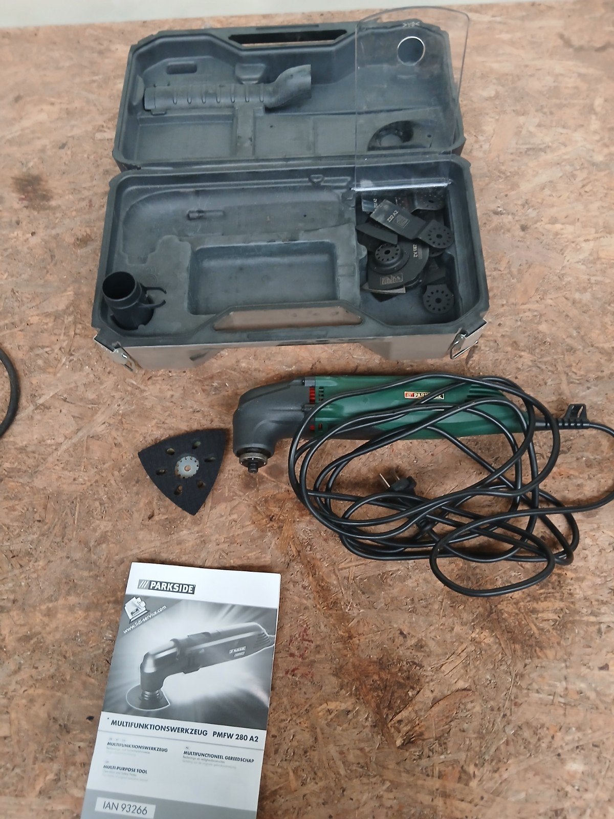Parkside PMFW 280 A2 Multitool met accessoires en koffer, Parkside, Ophalen of Verzenden, Zo goed als nieuw, Lidl Stiftung & Co. KG, Stiftsbergstraße 1, 74172 Neckarsulm, Duitsland