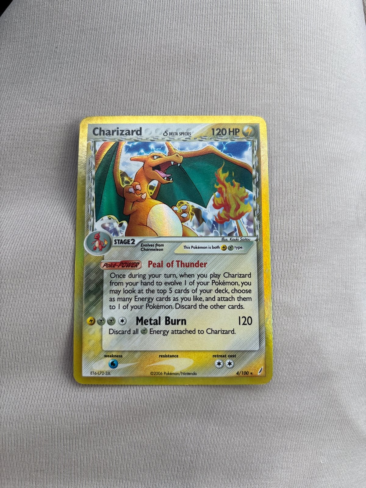 Charizard Delta Species Pokémon Kaart, Ophalen, Gebruikt, Losse kaart, Foil