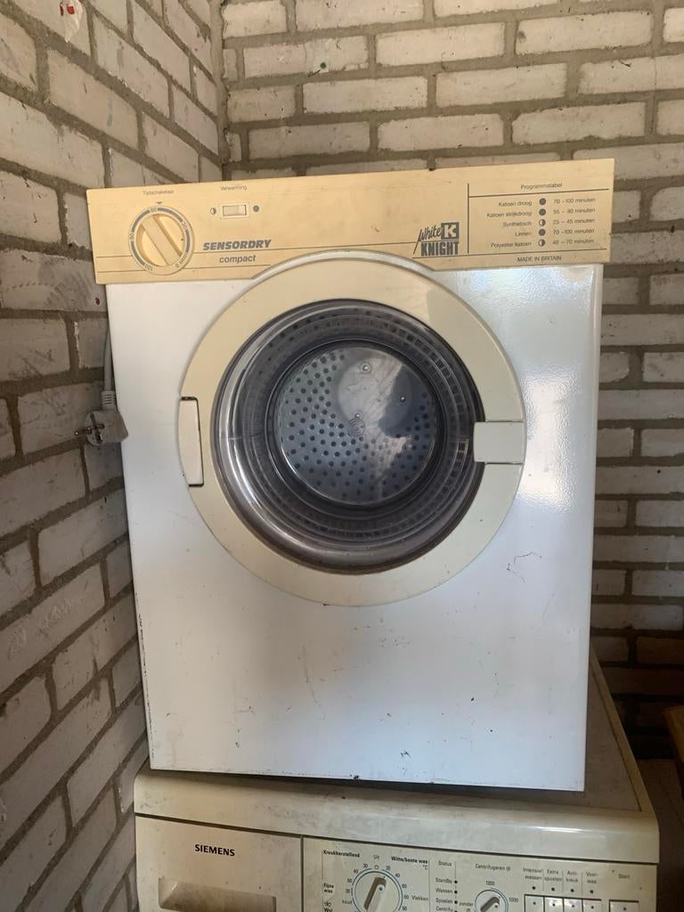 White Knight SensorDry Compact Wasdroger, Ophalen, Gebruikt, Luchtafvoer, 4 tot 6 kg