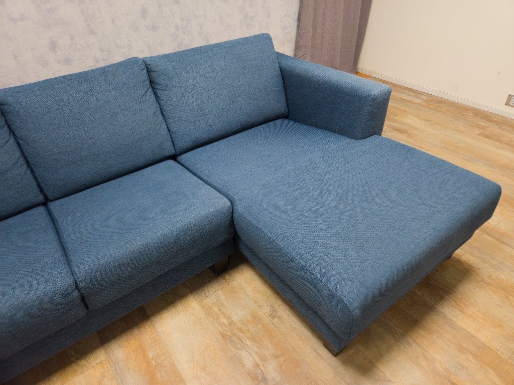 Zeer Mooi Groot Blauwe Hoekbank, Info@banxtel.nl, Gebruikt, Hoekbank, Hoekbank