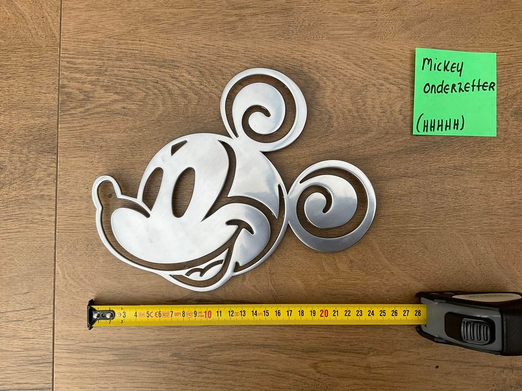 Zgan, niet kapot, Disneyland Parijs Mickey Mouse onderzetter, Ophalen, Mickey Mouse, Zo goed als nieuw, Servies