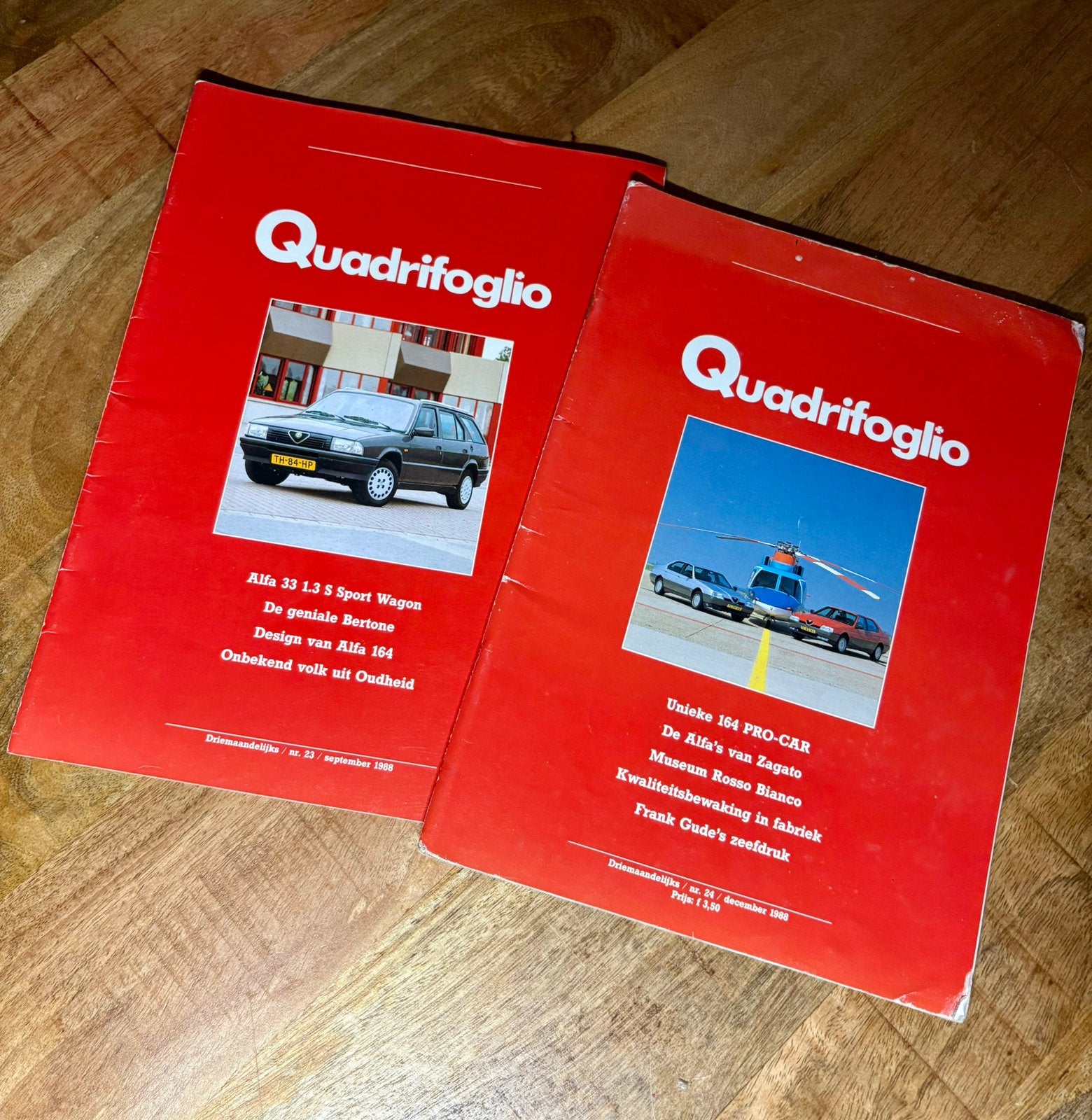Unieke set Alfa Romeo 'Quadrifoglio' Magazines (1988), Ophalen of Verzenden, Zo goed als nieuw, Alfa Romeo