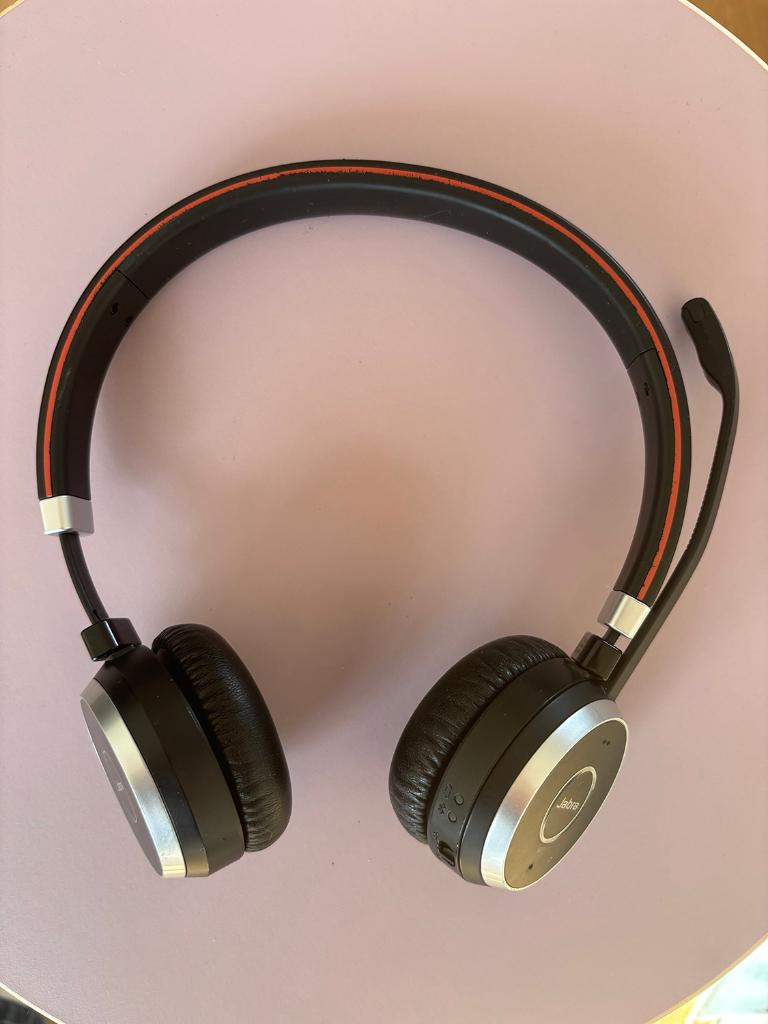 Jabra Evolve 65 hoofdtelefoon, headset, Audio, Tv en Foto, Koptelefoons, Overige merken, Gebruikt, Bluetooth, Ophalen of Verzenden