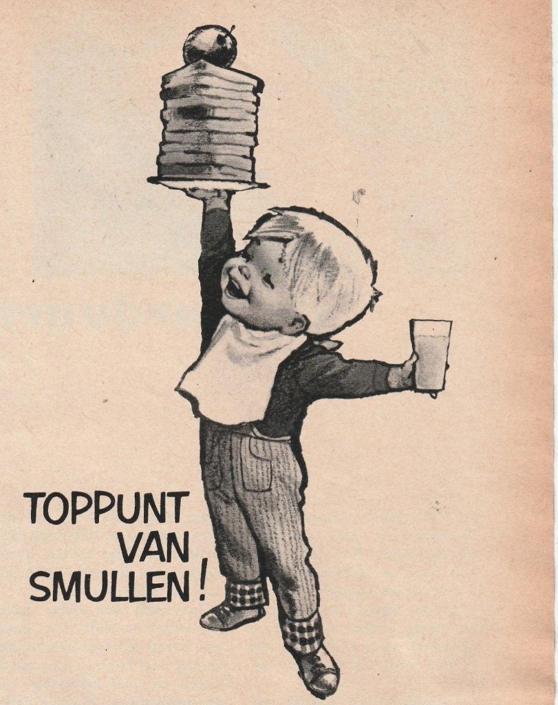 Retro reclame 1965 Calvé pindakaas toppunt smikkelen, Verzenden, Overige typen