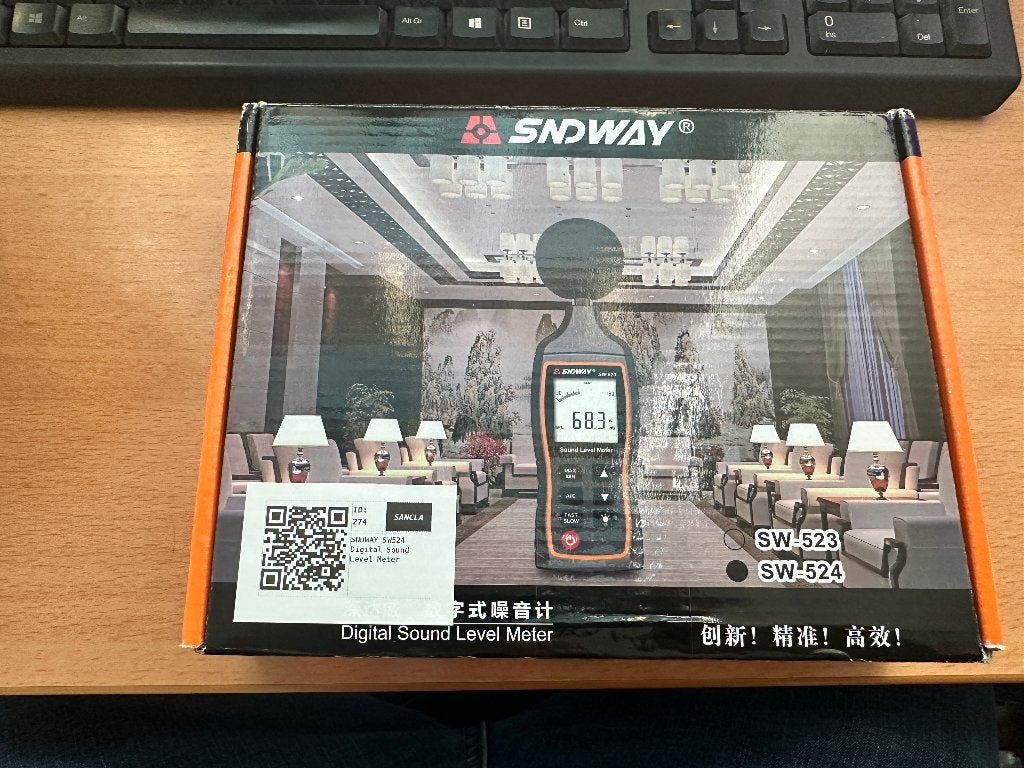 SNDWAY SW-524 Digitale Geluidsniveaumeter decibelmeter, Ophalen of Verzenden, Zo goed als nieuw, Geluid
