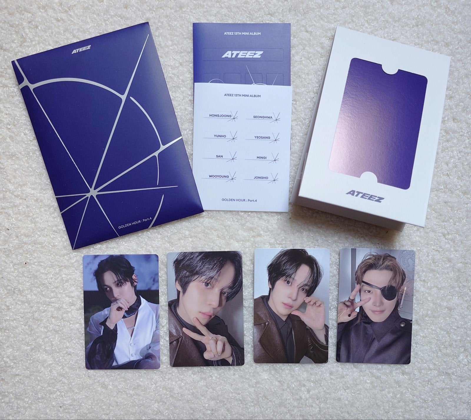 Ateez golden hour part 4 poca photocards Yunho/Hongjoong, Verzamelen, Muziek, Artiesten en Beroemdheden, Ophalen of Verzenden