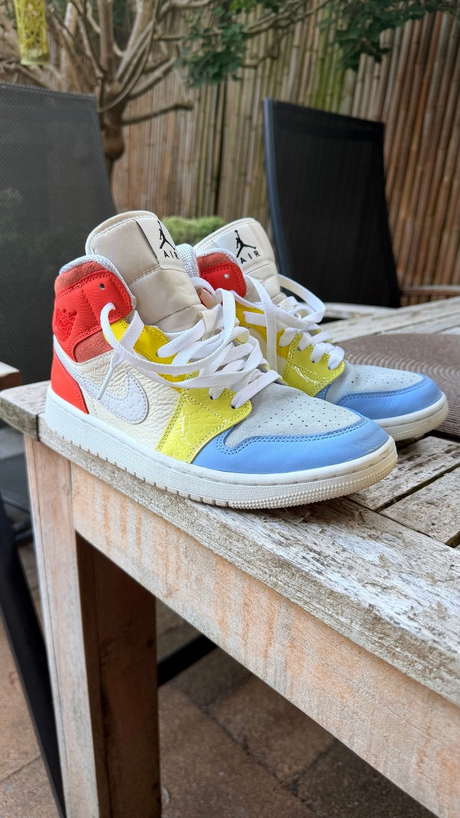 Nike Jordan Air 1 Mid To My First Coach - Maat 39, Ophalen, Zo goed als nieuw, Overige kleuren, Sneakers of Gympen