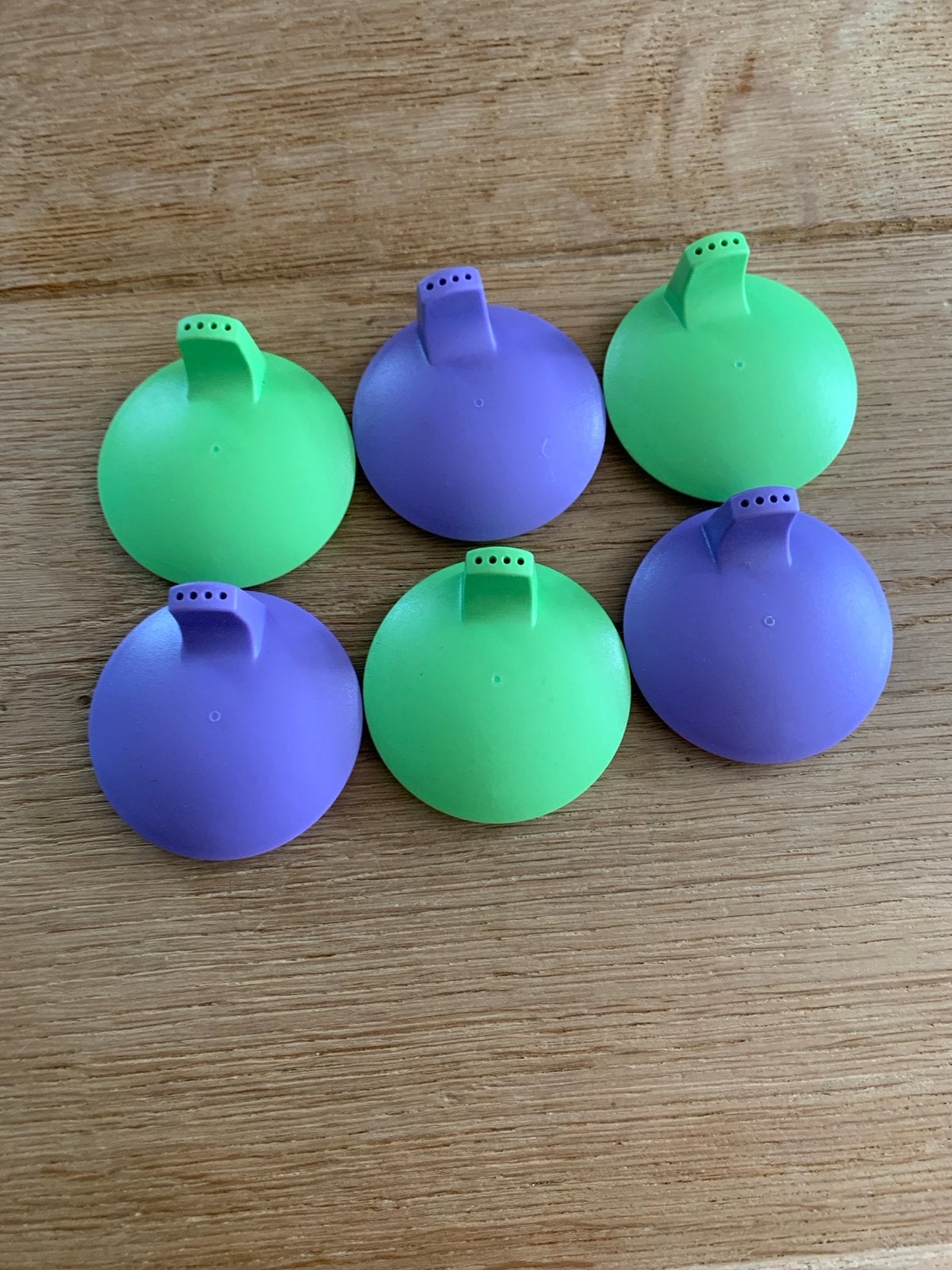 Reserve tuitdeksels tupperware bekers - groen en paars, Onderdeel, Tupperware, Zo goed als nieuw, Tuitbeker