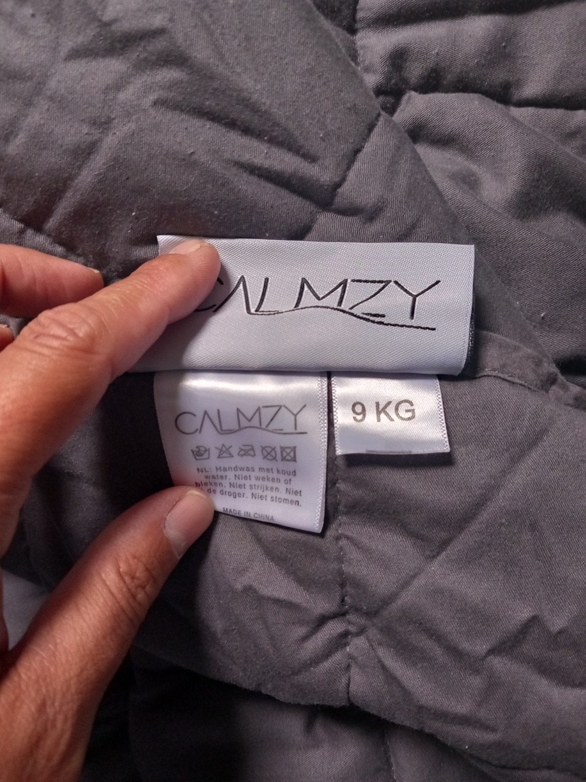 Calmzy verzwaringsdeken 9 kg met 4 hoezen, Eenpersoons, Ophalen of Verzenden, Grijs, Deken of Dekbed