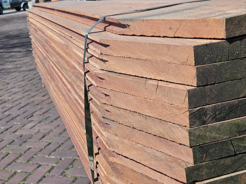 28 m2 Azobé hardhouten damwand 3 cm dik - nr: HP69