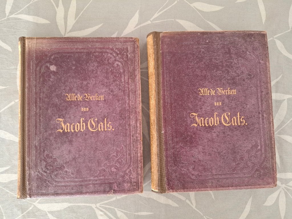 ALLE DE WERKEN van JACOB CATS (compl. 2 dl - 1880), Gelezen, Ophalen of Verzenden, Nederland, Jacob Cats
