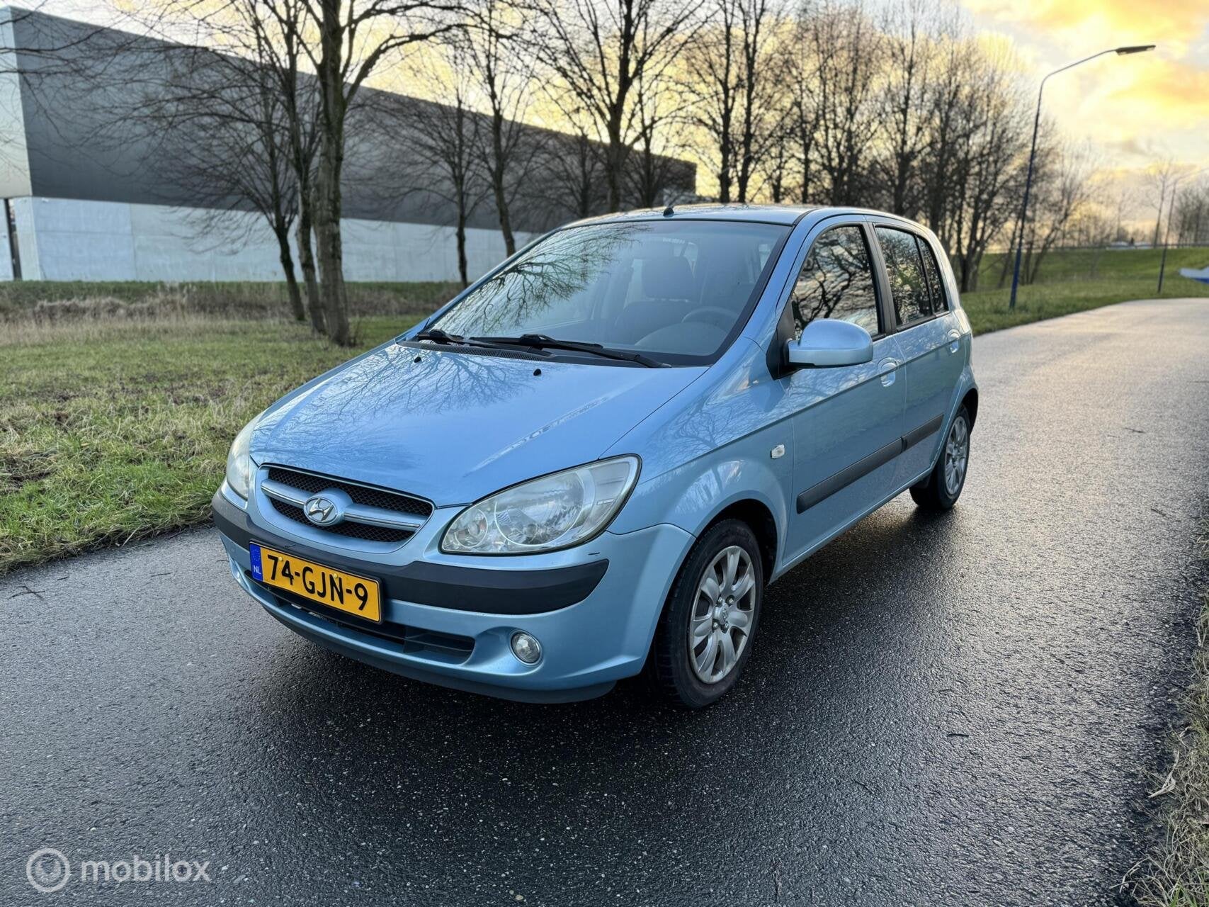 Hyundai Getz 1.4i Active Joy*APK 01/27*PARKEERSENSOR*AIRCO, Auto's, Hyundai, Zwart, 4 cilinders, Blauw, Origineel Nederlands